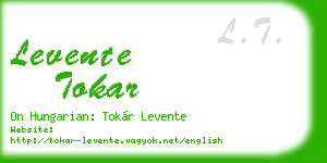 levente tokar business card